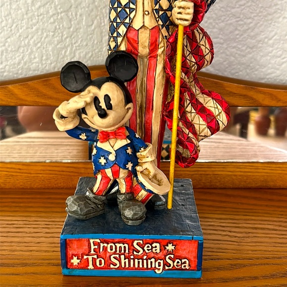 JIM SHORES Mickey Mouse and Uncle Sam Saluting, “From Sea To Shining Sea” - Picture 6 of 7